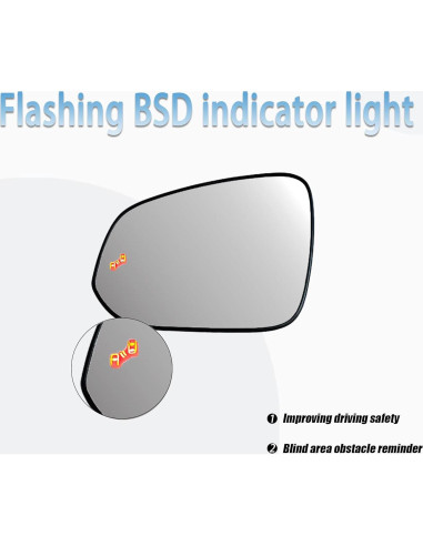 Cristal Espejo Lateral Izquierdo Toyota RAV4 2013-2018 MENGYUCAR