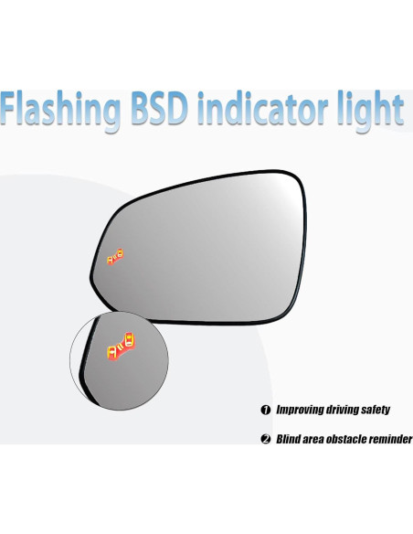 Cristal Espejo Lateral Izquierdo Toyota RAV4 2013-2018 MENGYUCAR