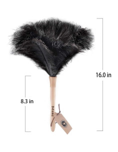 Plumero de Plumas de Avestruz Ddzmz Negro 40.64 cm Ecológico 2
