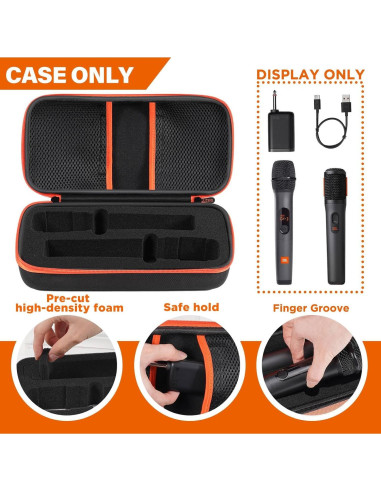 Funda de micrófono inalámbrico JBL con espuma ajustable - Negro