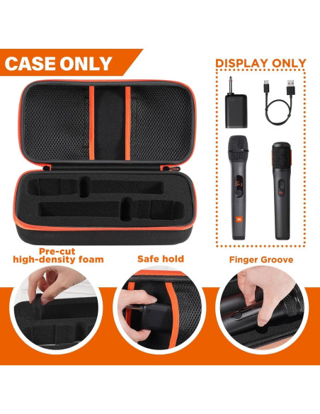 Funda de micrófono inalámbrico JBL con espuma ajustable - Negro Funda de micrófono inalámbrico JBL con espuma ajustable - Negro