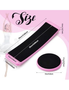 2 Tablas Giratorias Portátiles Motionchic para Patinaje y Baile 2