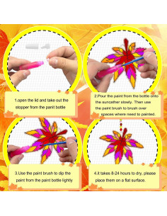 Kit de Manualidades AUEKIV - 32 Atrapasoles Hoja Otoño 2