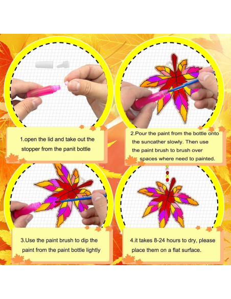 Kit de Manualidades AUEKIV - 32 Atrapasoles Hoja Otoño Kit de Manualidades AUEKIV - 32 Atrapasoles Hoja Otoño