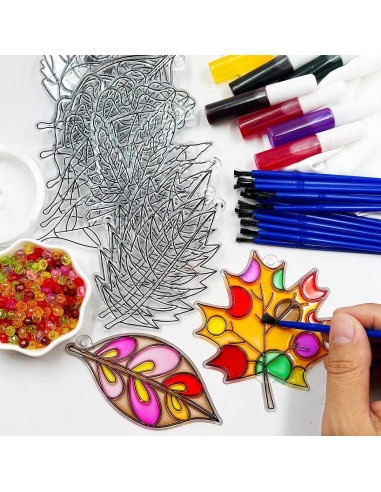 Kit de Manualidades AUEKIV - 32 Atrapasoles Hoja Otoño