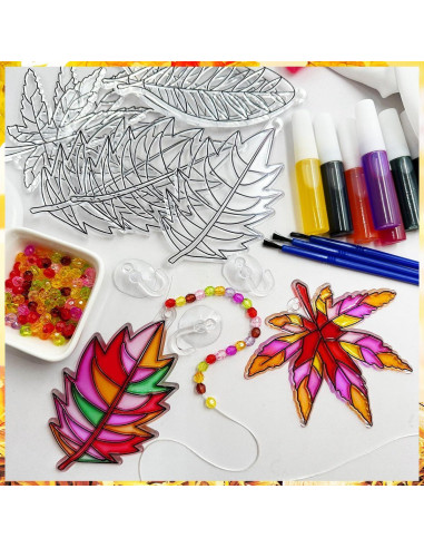 Kit de Manualidades AUEKIV - 32 Atrapasoles Hoja Otoño