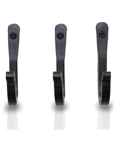 Ganchos de Pared de Hierro Forjado Stur-De - 3 Unidades Negros