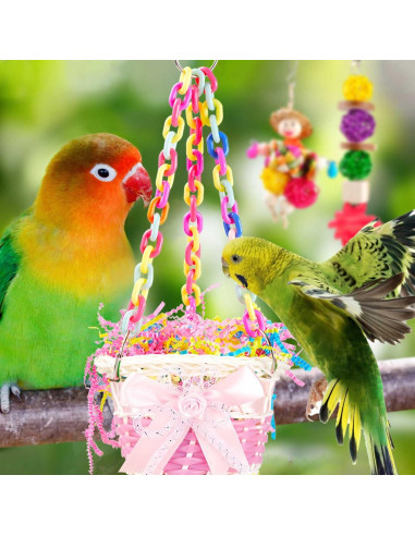 Juguetes para Aves A Little Cloud Escalera Colorida 6PCS