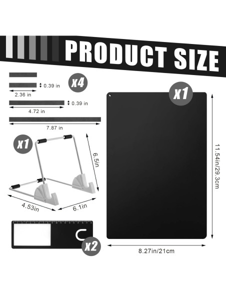 Juego de Herramientas de Tejido Flutesan 8 Pcs Tablero Magnético