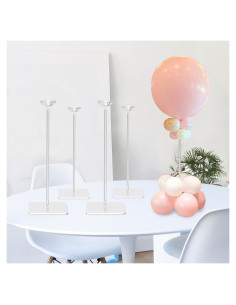 Soporte de Globo Acrílico Transparente TEKXYZ 40cm - Juego de 4
