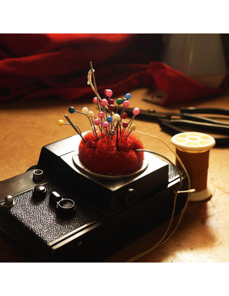 Base de Madera HARFINGTON Almohadilla para Agujas Negra 7cm