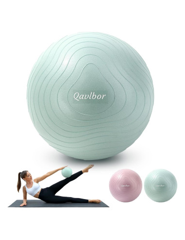 Bola de Pilates Qavlbor 22.86 cm Verde para Yoga y Fitness