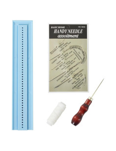 Kit de Encuadernación de Libros UPTTHOW con Punzón y Cuna Azul