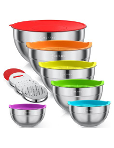 Juego de Tazones de Mezcla JSCARES 9 Piezas Acero Inoxidable