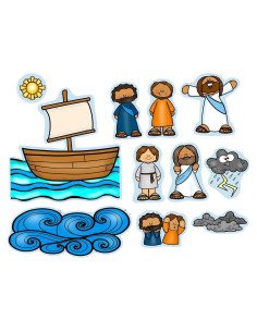 Set de Fieltro Jesus Calma La Tormenta Story Time Felts