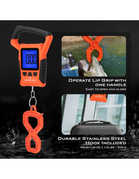 Balanza Digital Flotante KastKing WideView 110lb (49.9kg) LCD