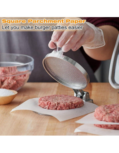 Papel Pergamino para Hamburguesas AIMEIKI 300 Hojas 15x15 cm