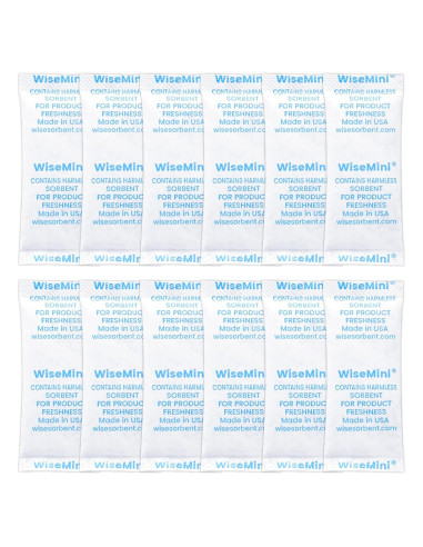 100 Paquetes de Gel de Sílice 5g Wisesorbent para Alimentos