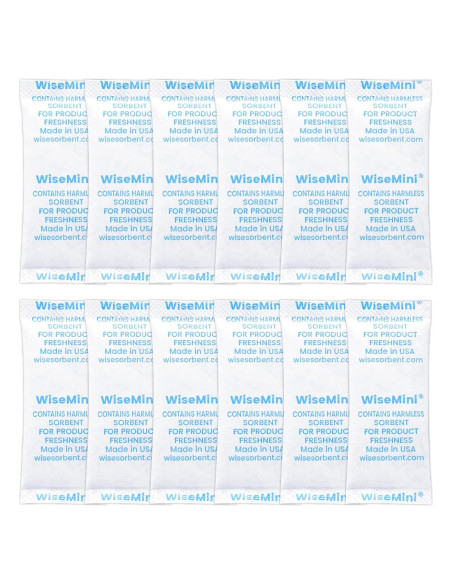 100 Paquetes de Gel de Sílice 5g Wisesorbent para Alimentos