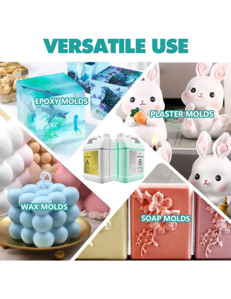 Kit de Moldes de Silicona DecorRom - 4kg Caucho 15A DIY