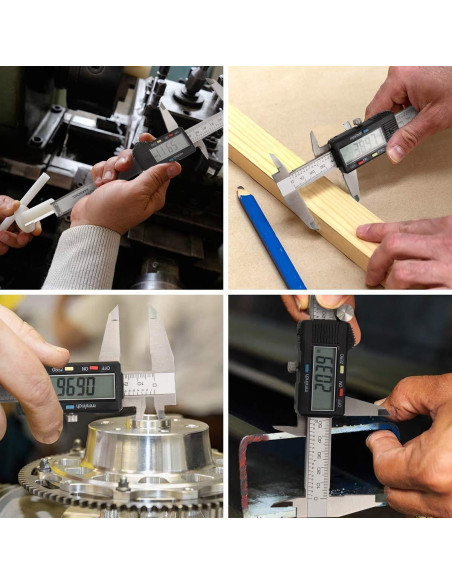 Calibrador Digital Vernier Qfun 150mm Acero Inoxidable Impermeable