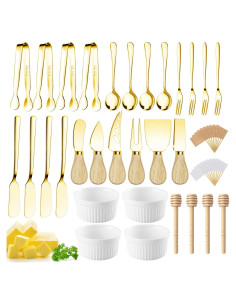 Set de Utensilios de Charcutería Dorados 70 Piezas Mlurcu