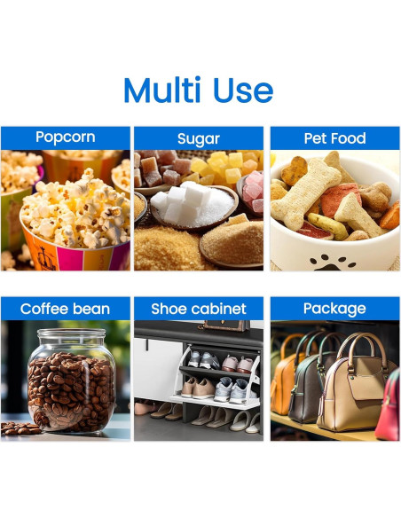 100 Paquetes de Gel de Sílice 5g Wisesorbent para Alimentos