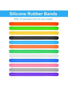 48 Bandas de Goma de Silicona Coopay Multicolor 14 cm 2