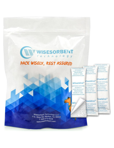 100 Paquetes de Gel de Sílice 5g Wisesorbent para Alimentos