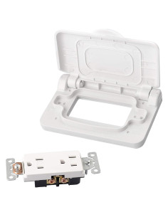 Cubierta de Receptáculo a Prueba de Climas RVGUARD Blanco 110V