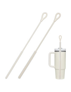 Cepillo Limpiador de Pajitas de Silicona OWATRKDEY 2 Pcs 6mm 9mm