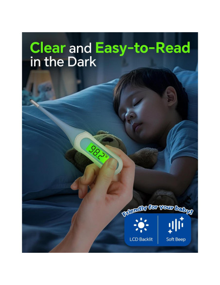 Termómetro Digital Cuxichuxinxi Oral 8s Alerta de Fiebre Azul