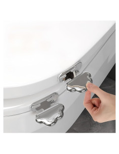 Soporte para Tapa de Inodoro Autoadhesivo Werdecade Plata