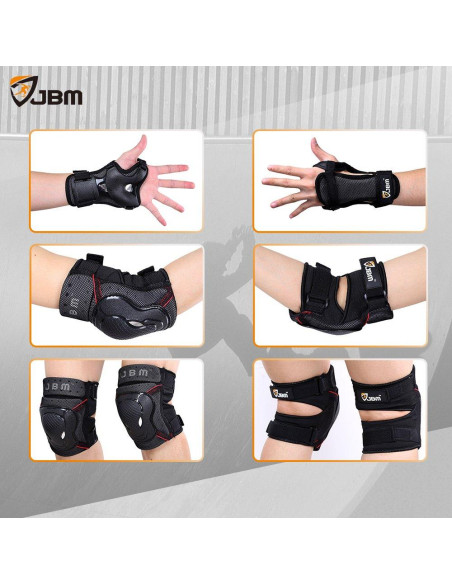 Set de Protección para Niños JBM - Rodilleras, Codilleras y Muñequera Set de Protección para Niños JBM - Rodilleras, Codilleras y Muñequera