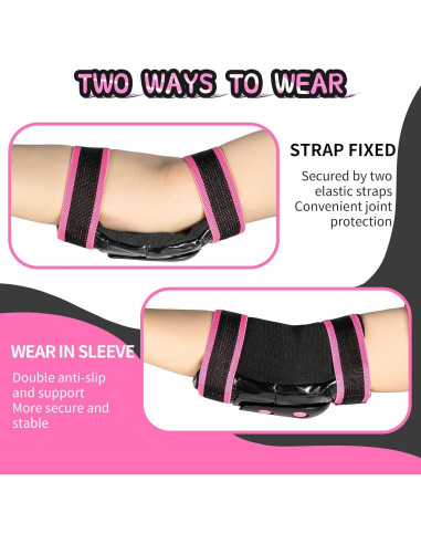 Conjunto Protector 2PM SPORTS Rodilleras y Muñequera Mediano Rosa