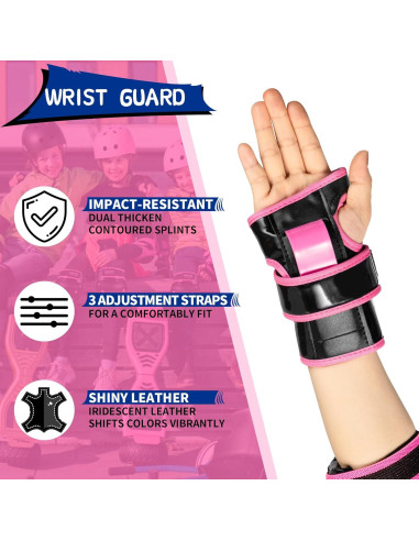 Conjunto Protector 2PM SPORTS Rodilleras y Muñequera Mediano Rosa