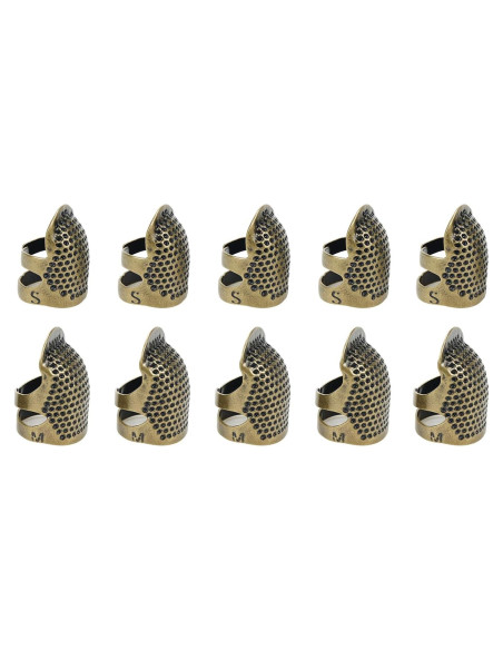 Dedales de Costura Ajustables Tsnamay Bronce 10 Piezas Dedales de Costura Ajustables Tsnamay Bronce 10 Piezas