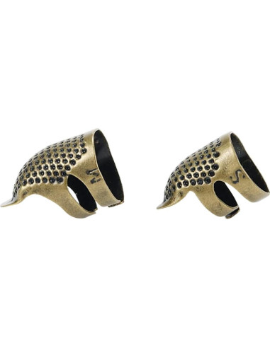 Dedales de Costura Ajustables Tsnamay Bronce 10 Piezas