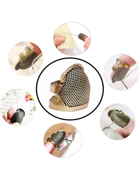 Dedales de Costura Ajustables Tsnamay Bronce 10 Piezas Dedales de Costura Ajustables Tsnamay Bronce 10 Piezas