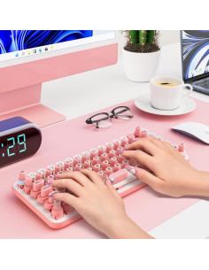 Calcomanías Elevadas para Teclado Udefineit 70PCS Rosa 2
