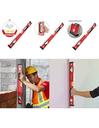 Juego de Niveles Torpedo Goldblatt 3 Piezas Aluminio 22.86-121.92 cm