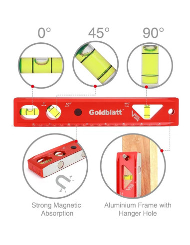 Juego de Niveles Torpedo Goldblatt 3 Piezas Aluminio 22.86-121.92 cm