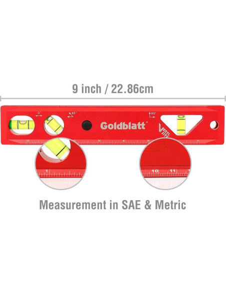 Juego de Niveles Torpedo Goldblatt 3 Piezas Aluminio 22.86-121.92 cm