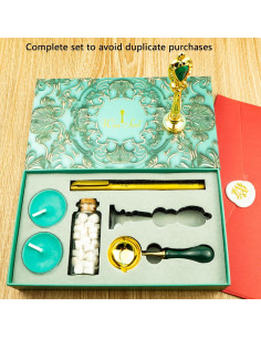 Juego de Sello de Cera Ioggtser con Alfabeto y Accesorios 2