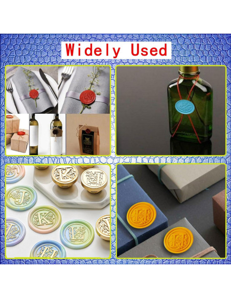 Juego de Sello de Cera Ioggtser con Alfabeto y Accesorios