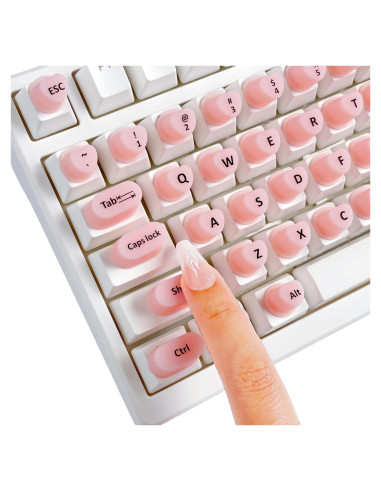 Calcomanías de Teclado Silicona NadyType Corazón 70 Pcs
