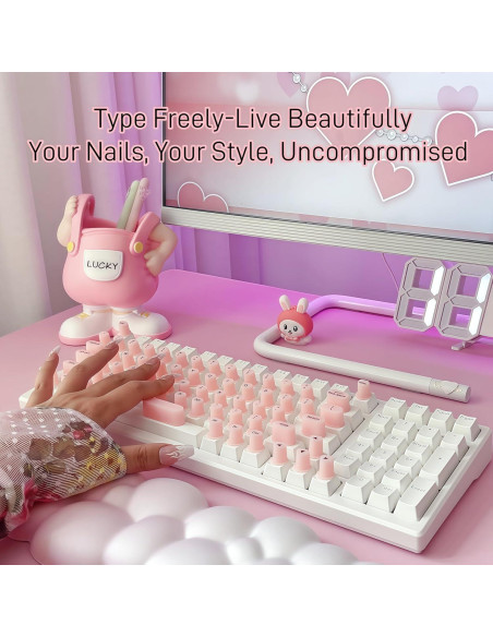 Calcomanías de Teclado Silicona NadyType Corazón 70 Pcs