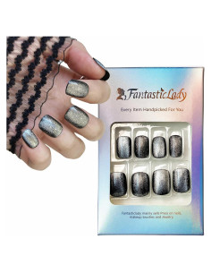 Uñas Magnéticas Autoadhesivas Fantastic Lady Ojo de Gato 24 Piezas