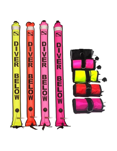 Boya Inflable de Buceo DEMMET 1.5m Naranja Alta Visibilidad