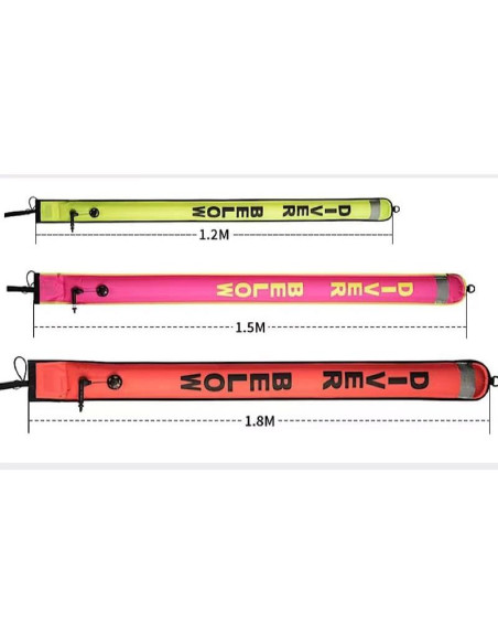 Boya Inflable de Buceo DEMMET 1.5m Naranja Alta Visibilidad